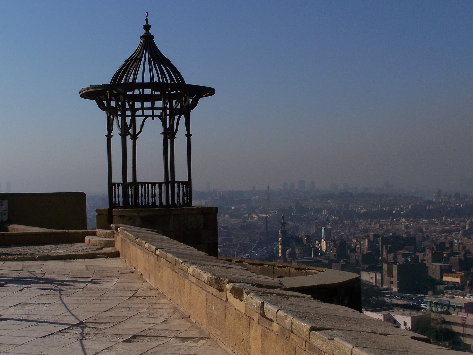 View across Cairo's rooftops and minarets from the Salah El Din Citadel